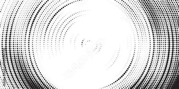 Fototapeta Halftone background vector, abstract backdrop design with two tone pattern and copy space for edit your content	