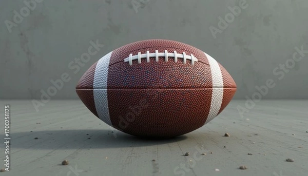 Fototapeta American football with colorful pixelation in a 3D render