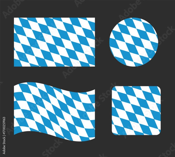 Fototapeta Natinoal Flag of  Bavaria vector illustration