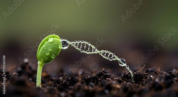 Fototapeta Emergence New Life and the Blueprint of DNA Unfolding