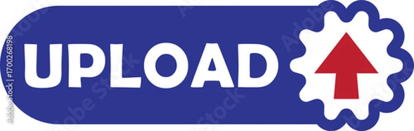 Fototapeta Innovative Upload Button for Seamless Data Transfer Experience