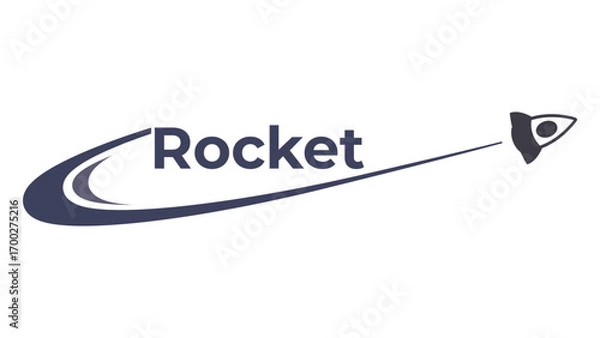 Obraz rocket logo flat vector design