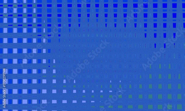 Fototapeta Abstract Blue and Green Pixelated Pattern Graphic Resource for Creative Design
