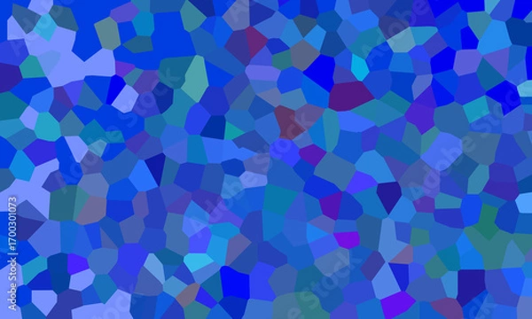 Fototapeta Abstract mosaic pattern of various blue hues for creative backgrounds