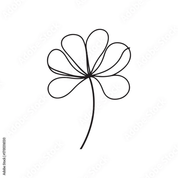Obraz Free hand drawn flower vector art