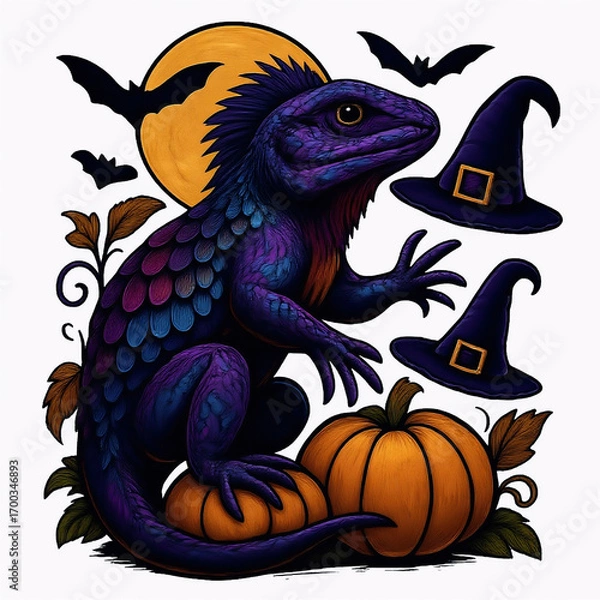 Obraz ヤモリとハロウィン