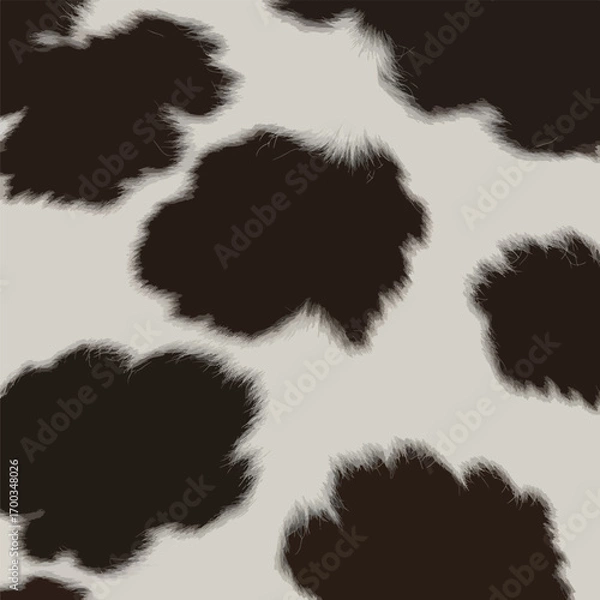 Fototapeta Seamless texture of a cowhide pattern with brown spots and beige background, patern seamless, royalty stock.