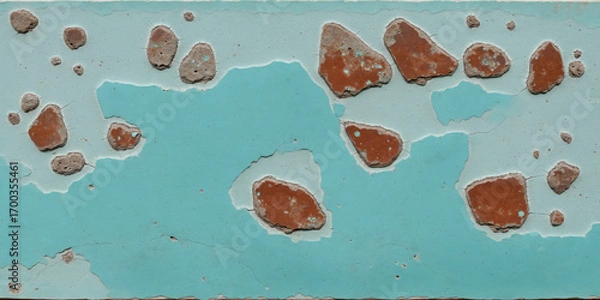 Fototapeta aqua color brown texture background tiles