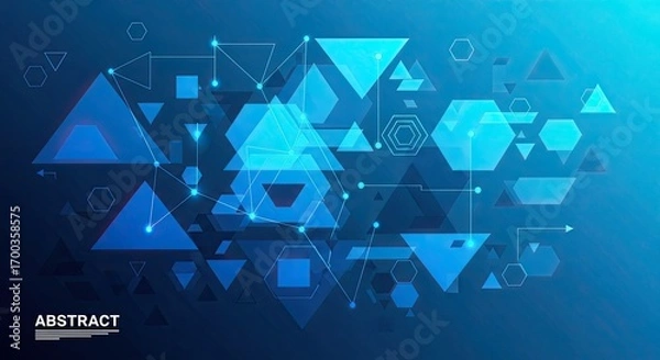 Fototapeta Dynamic geometric arrangement, conveying modern technology and innovation