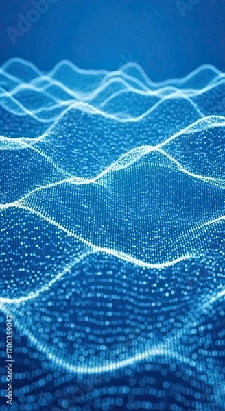 Fototapeta Abstract Visualization of Digital Data Flowing in a Networked Environment