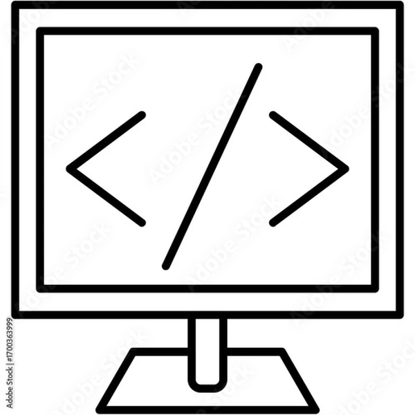 Fototapeta Code Icon