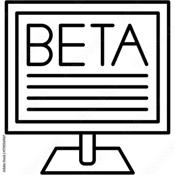 Fototapeta Beta Icon