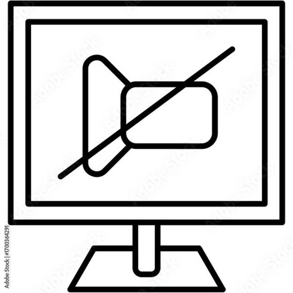 Fototapeta Mute Icon