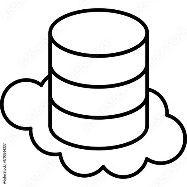 Fototapeta Cloud Data Icon
