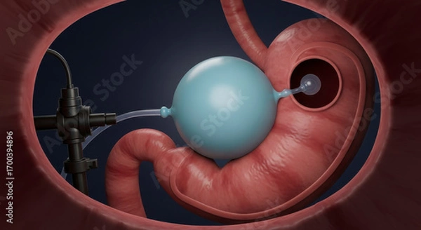 Fototapeta Gastric Balloon Procedure Explained Understanding Weight Loss Options and Medical Interventions