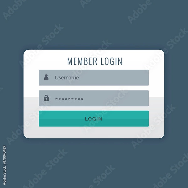 Obraz modern login user interface design template