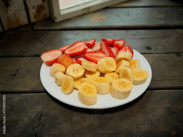 Obraz Strawberry and banana