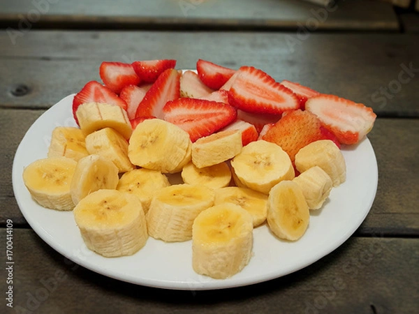 Obraz Strawberry and banana