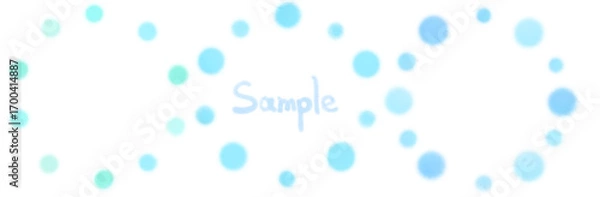 Obraz 水色のパステルで描かれた円形のかわいい装飾フレーム