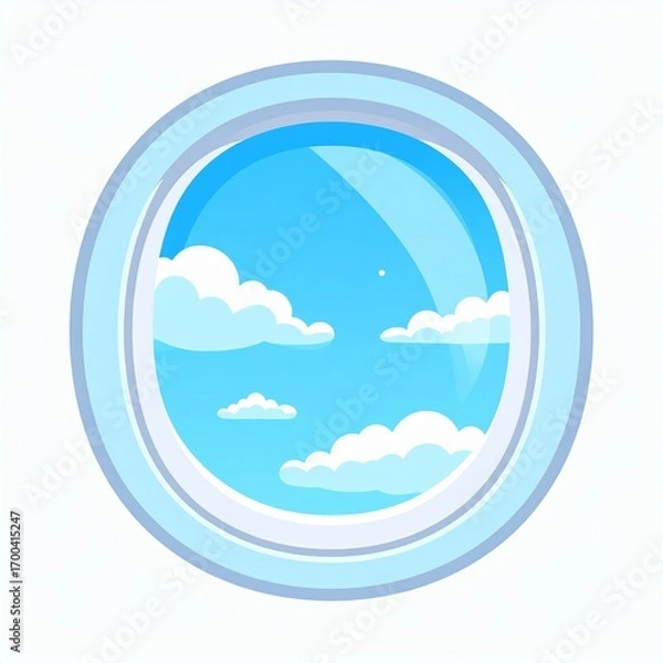 Obraz Airplane Window View Icon
