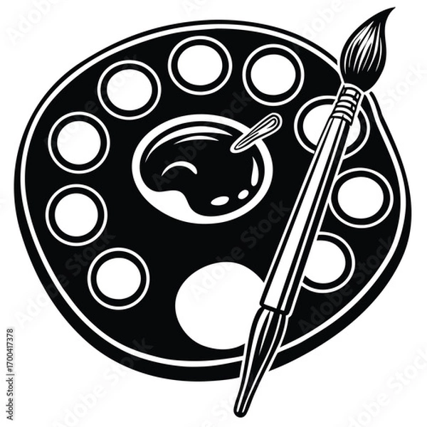 Obraz paint palette   brush