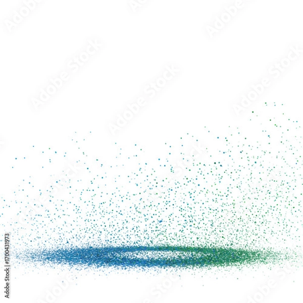 Obraz Abstract Isolated Splash of Blue And Green Water Effect on Black Background