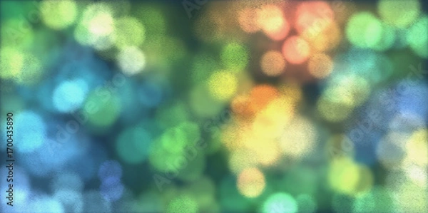 Obraz 夜の繁華街の光がきらきらと玉ボケする背景イラスト