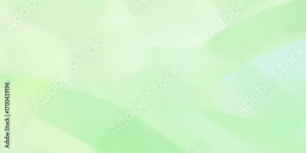 Obraz 筆のタッチが残る澄んだ緑色の水彩絵の具で描かれたの背景テクスチャ