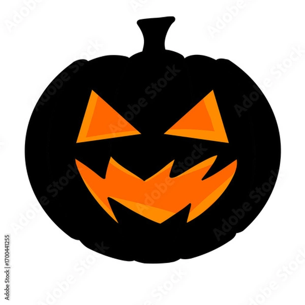 Obraz halloween jack o lantern on white background