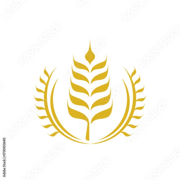 Fototapeta simple grain logo icon vector in flat style design