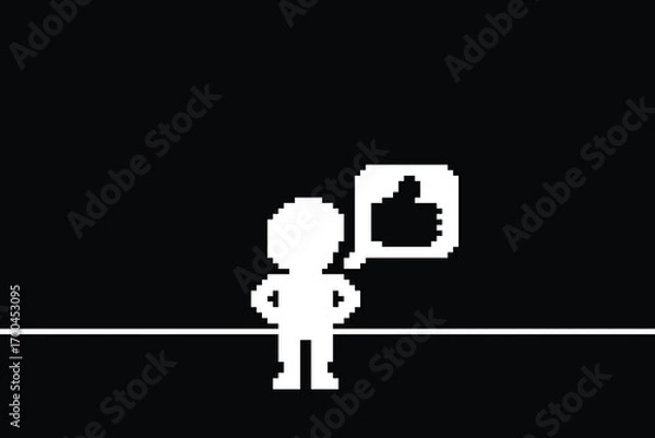 Fototapeta Cartoon pixel art cute black color background 8 bit character business man businessman smart work game decoration business 8 bit male career smart game 8bit png vector.