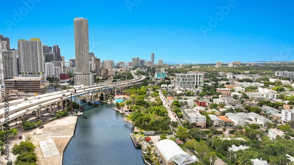 Obraz Miami Brickell, downtown skyline view