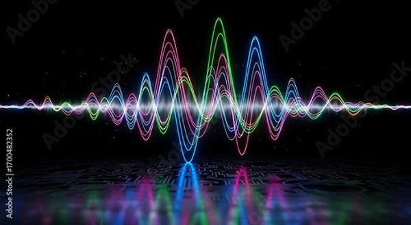 Fototapeta Creative 16:9 format image representing conceptual art, modern and commercial style