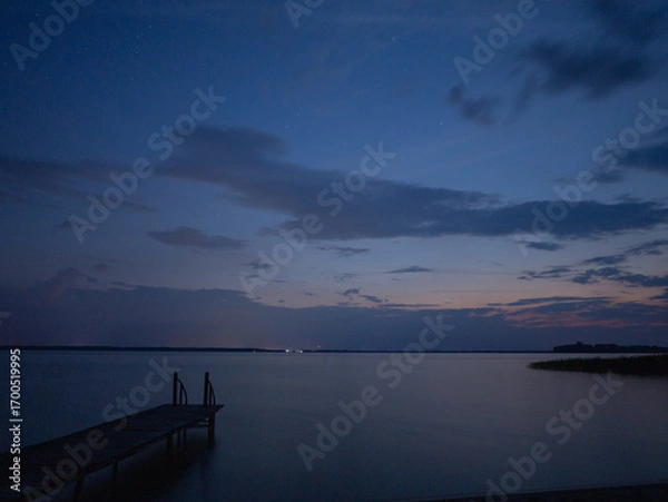 Obraz sunset over the lake