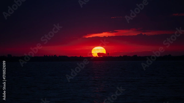 Obraz sunset over the lake