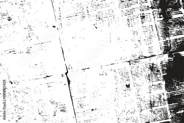 Fototapeta Grunge texture newspaper torn papers background .Vector white and black newspaper paper grunge pattern old aged texture.