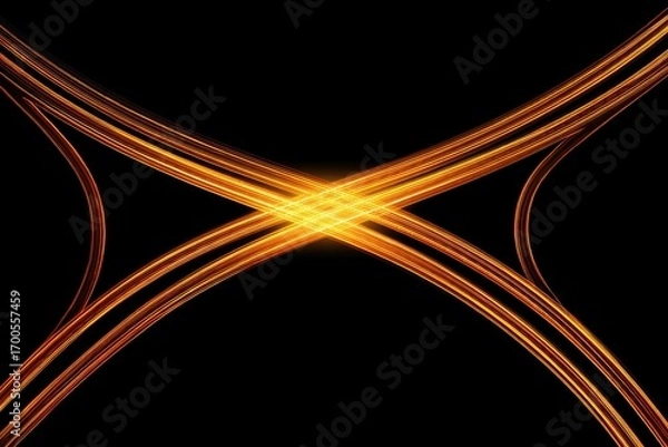 Fototapeta Dynamic lines create mesmerizing pattern, radiating warmth and e