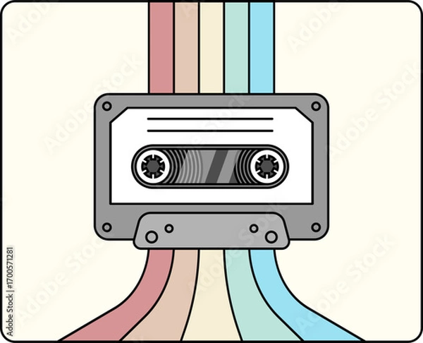 Obraz cassette vhs vector 