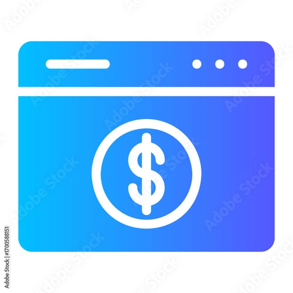 Fototapeta web gradient icon