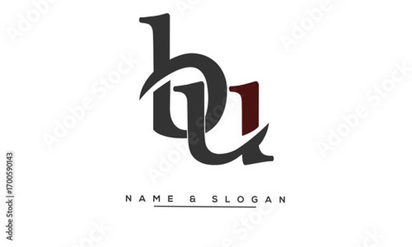 Fototapeta UB, BU Abstract Letters Logo Monogram