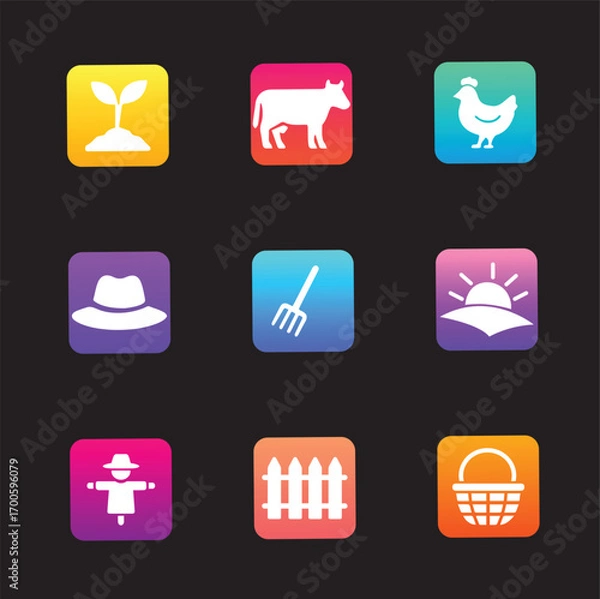 Obraz Farming icons