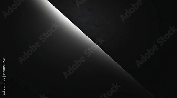 Fototapeta Abstract gradient light beam across dark textured background subtle gradation soft glow modern minimalist design element