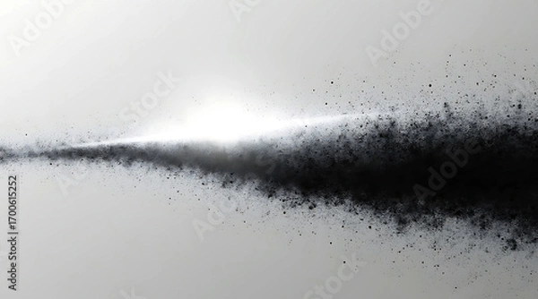 Fototapeta Abstract gradient smoky texture flowing effect black and white fine art background texture subtle dynamic movement