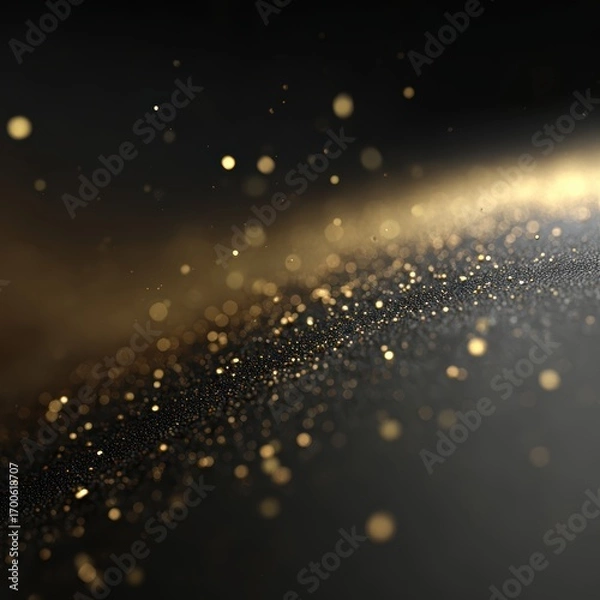Fototapeta Minimalist black and gold textured background with shimmering flecks creating a luxurious and elegant atmosphere