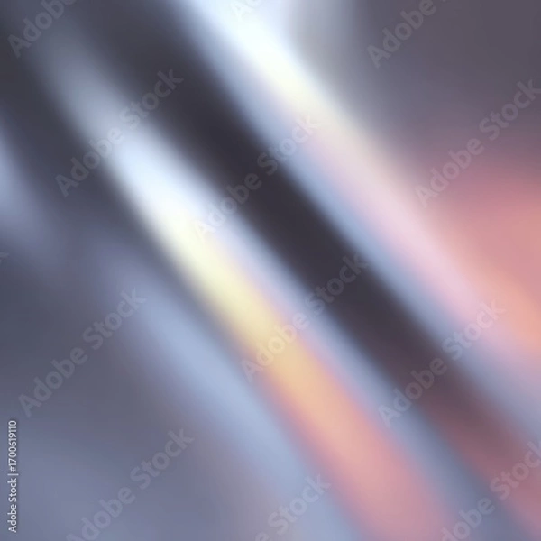 Fototapeta Smooth metallic gradient background in silver and chrome shades with soft reflections