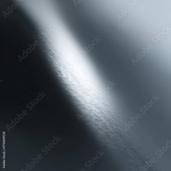 Fototapeta Smooth silver gradient background with subtle reflections