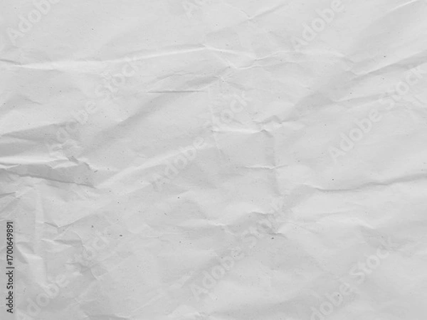 Fototapeta Wrinkled White Paper Texture Background for Vintage and Grunge Design