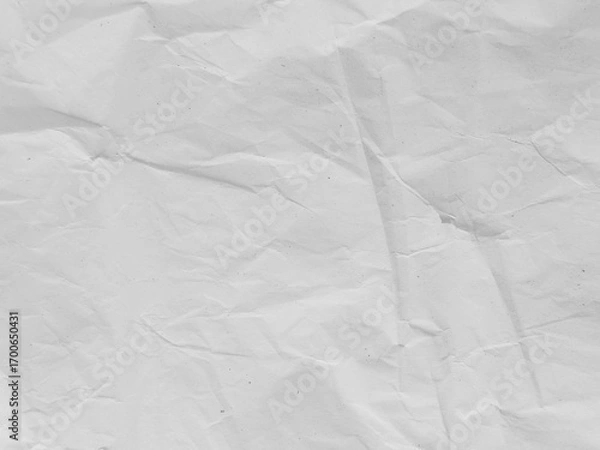 Fototapeta Wrinkled White Paper Texture Background for Vintage and Grunge Design