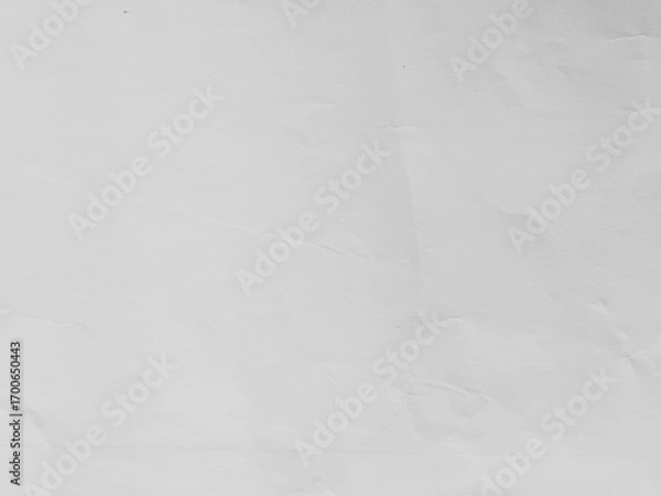 Fototapeta Wrinkled White Paper Texture Background for Vintage and Grunge Design