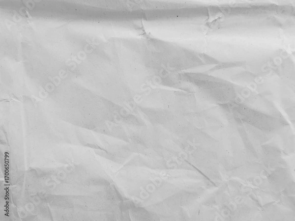 Fototapeta Wrinkled White Paper Texture Background for Vintage and Grunge Design